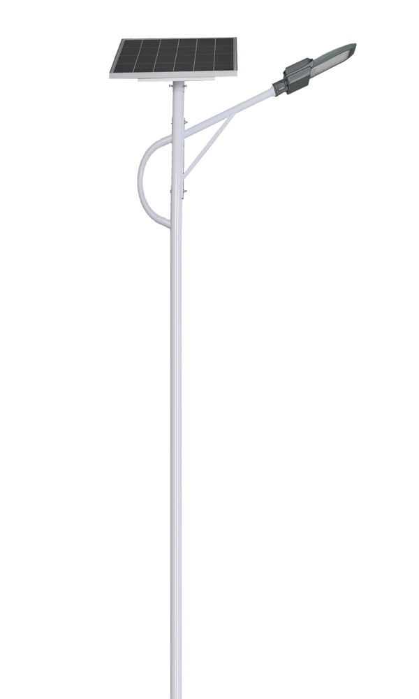 Installation de lampadaires solaires anti-éblouissement