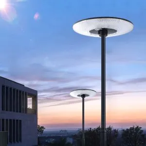 Luzes de jardim solares redondas